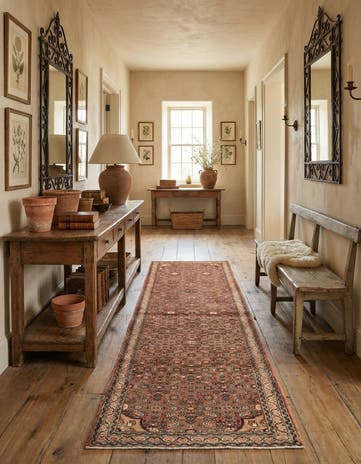 3' 10 x 9' 11 Hamedan Runner Rug