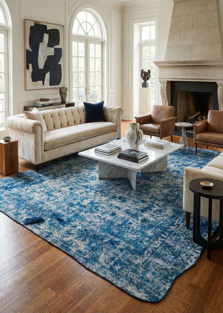 8' 10 x 12' Hand Knotted Ultra Vintage Persian Wool Rug