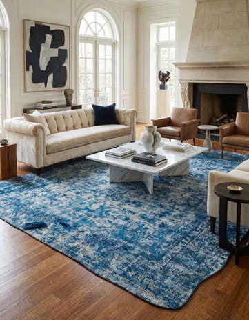8' 10 x 12' Hand Knotted Ultra Vintage Persian Wool Rug