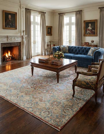 9' 7 x 13' 5 Vintage Royal Wool Rug