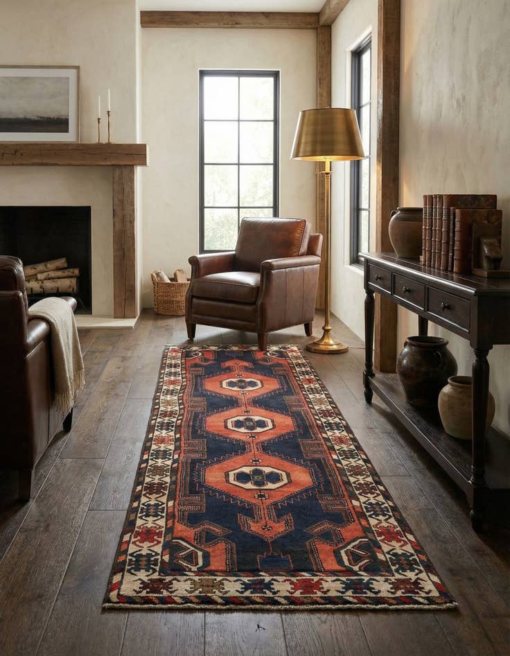 Detail image of 3' 7 x 9' 8 Hamedan Rug