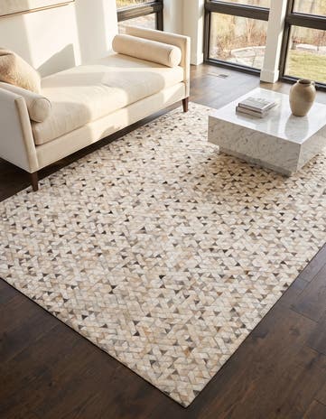 8' x 10' Cowhide Leather Rug