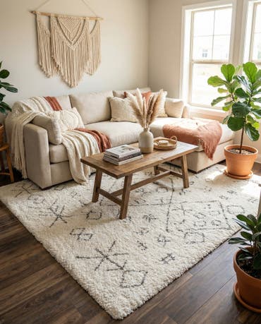  8' x 8' Moroccan Shag Square Rug