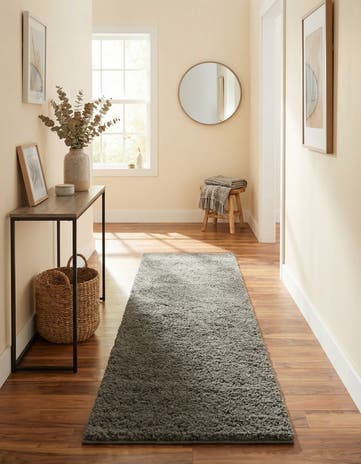 2' x 6' 9 Soft Solid Shag Runner Rug