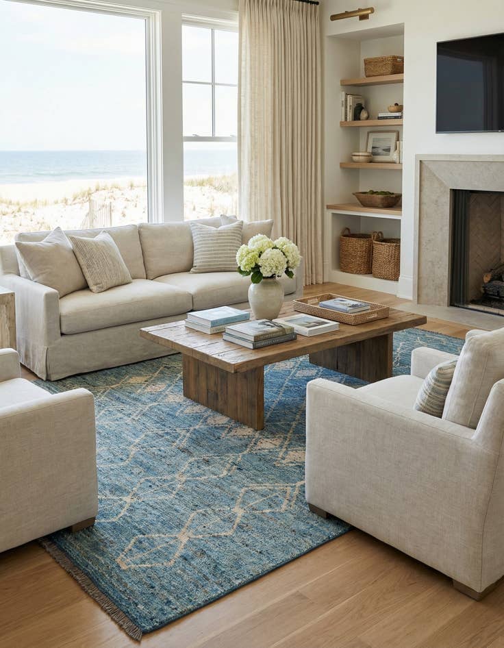 Detail image of  6' 4 x 9' 10  Hand Knotted Darya Wool Rug