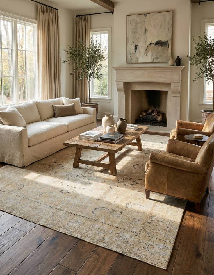 Detail image of 10' x 12' 6  Hand Knotted Ultra Vintage Persian Wool Rug