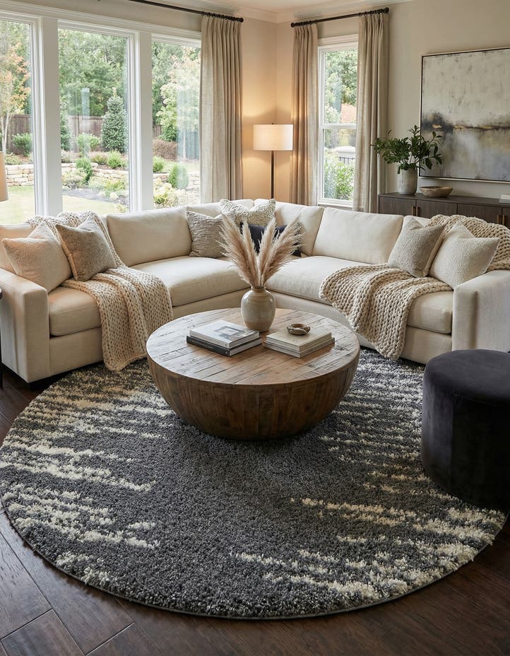 10' x 10' Serenity Shag Round Rug