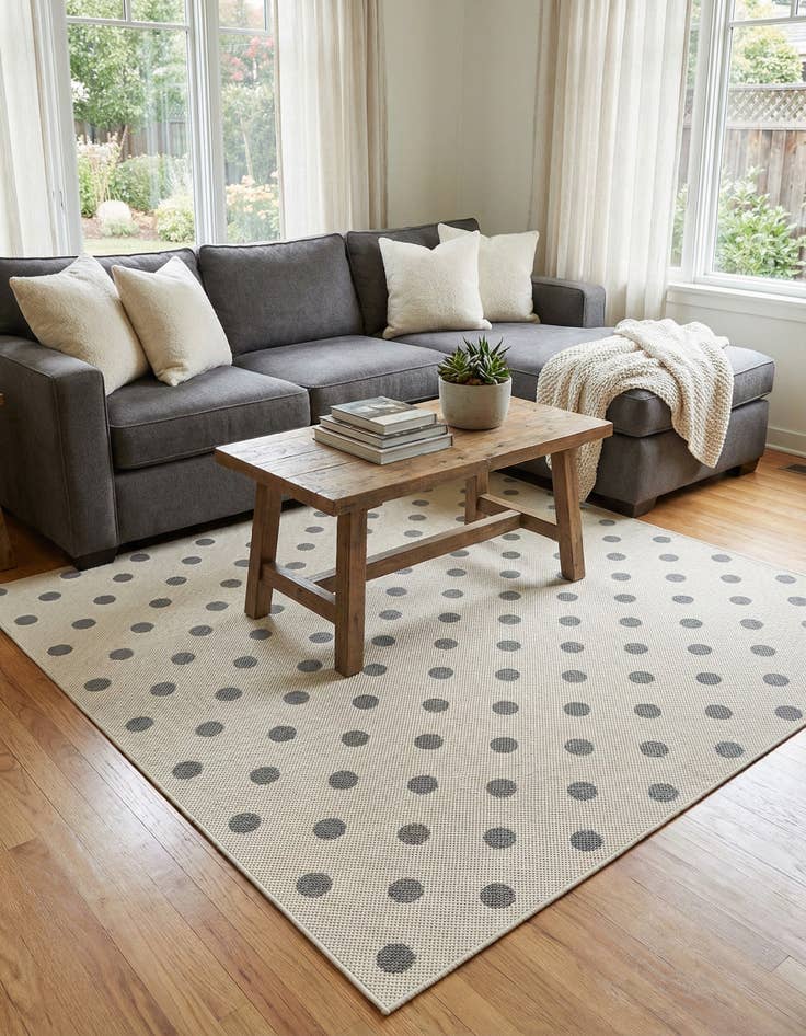 Detail image of 7' 10 x 7' 10  Washable Sabrina Soto Indoor / Outdoor Square Rug