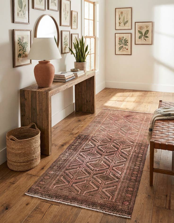 Detail image of 2' 8 x 5' 10 Hand Knotted Ultra Vintage Persian Wool Runner Rug