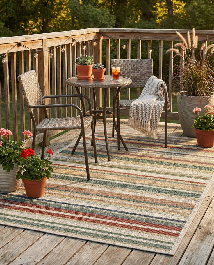 Detail image of 4' x 6' Easy-Clean Baja Indoor / Outdoor Rug