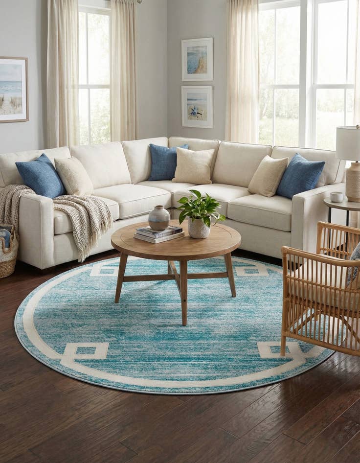 Detail image of Jill Zarin 5' 3 x 5' 3 Uptown Lenox Hill Round Rug