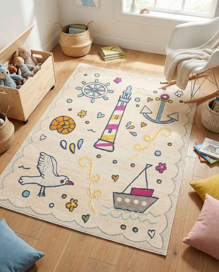 5' 3 x 7' 7 Easy-Clean Indoor / Outdoor Rug