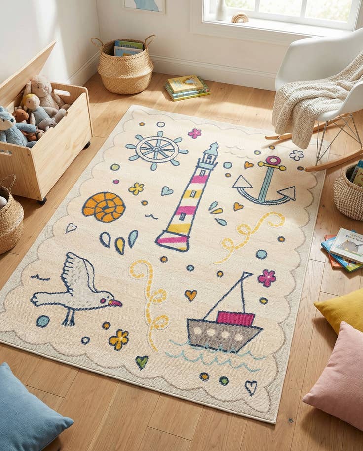 Detail image of 5' 3 x 7' 7 Easy-Clean Indoor / Outdoor Rug