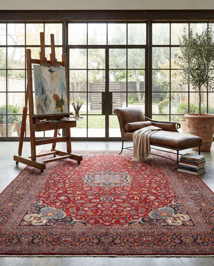 10' 1 x 13' 7 Kashan Wool Rug