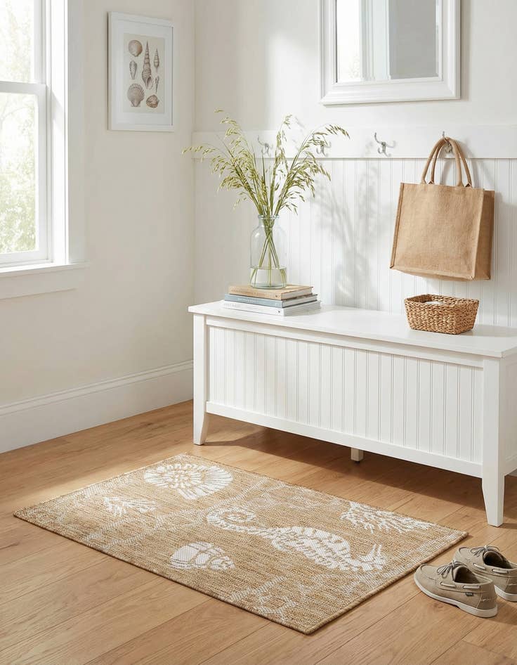 Detail image of 2' x 3' Easy-Clean Coastal Indoor / Outdoor Rug