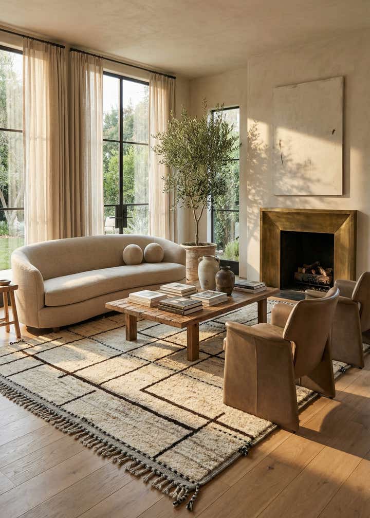 8' 5 x 10' 7 Hand Knotted Moroccan Wool Rug