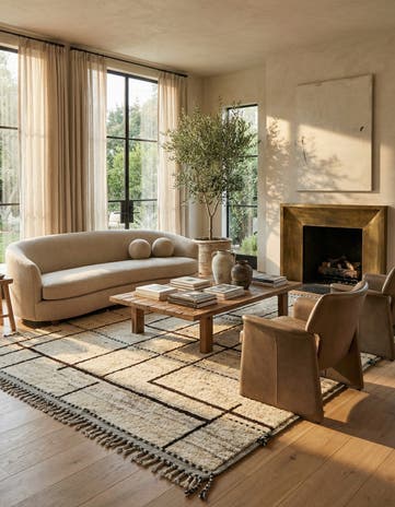 8' 5 x 10' 7 Hand Knotted Moroccan Wool Rug
