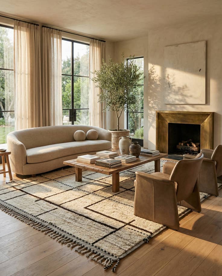 Detail image of 8' 5 x 10' 7 Hand Knotted Moroccan Wool Rug