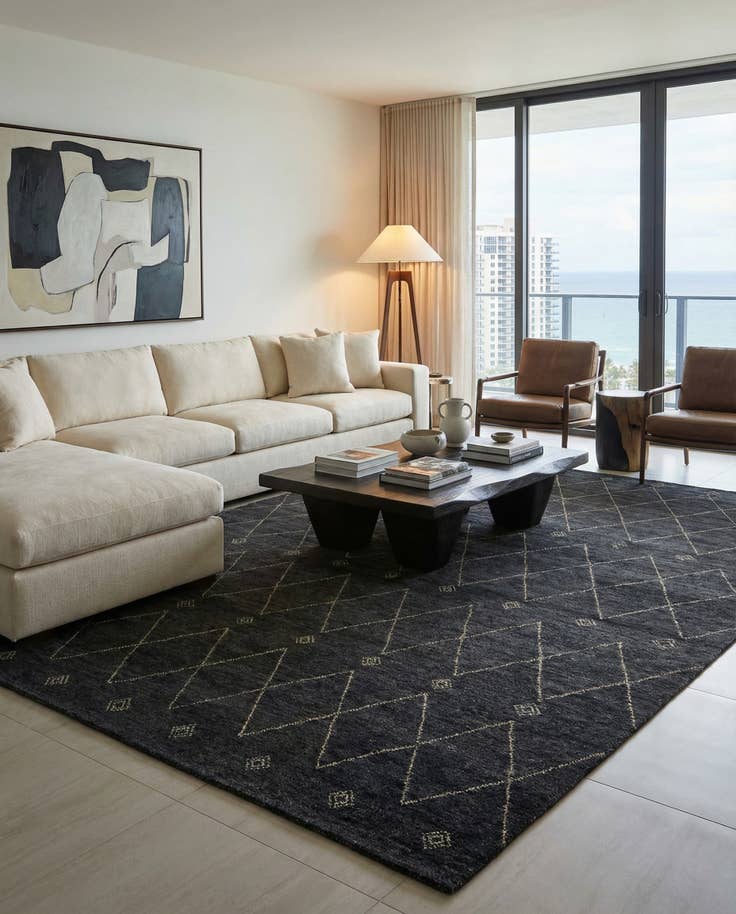 Detail image of 9' 7 x 13' Hand Knotted Darya Wool Rug