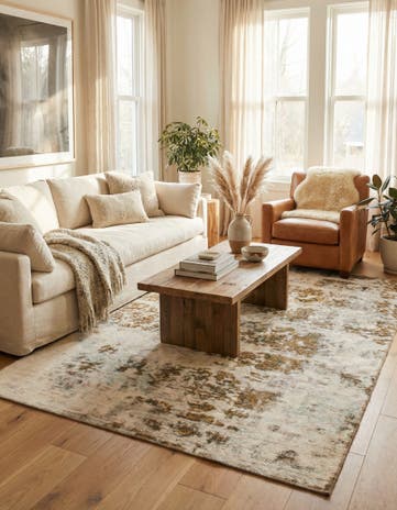 4' 4 x 6' 8 Hand Knotted Ultra Vintage Persian Wool Rug
