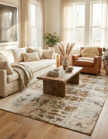 4' 4 x 6' 8 Hand Knotted Ultra Vintage Persian Wool Rug