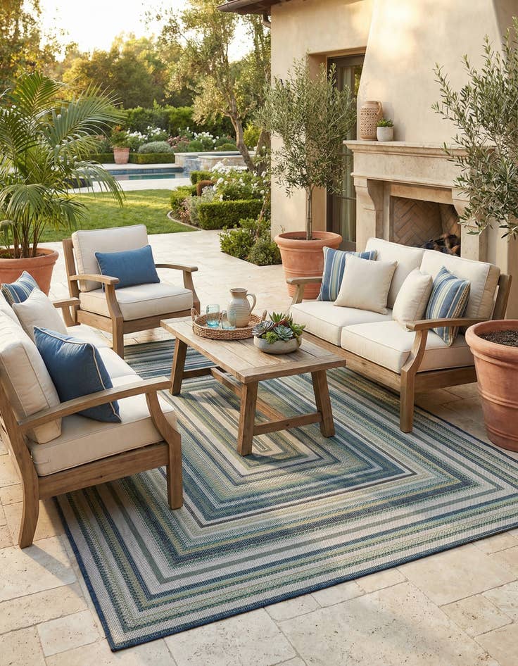 Detail image of 6' x 9'  Washable Baja Indoor / Outdoor Rug