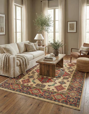 5' 6 x 7' 7 Hand Knotted Kazak Rug