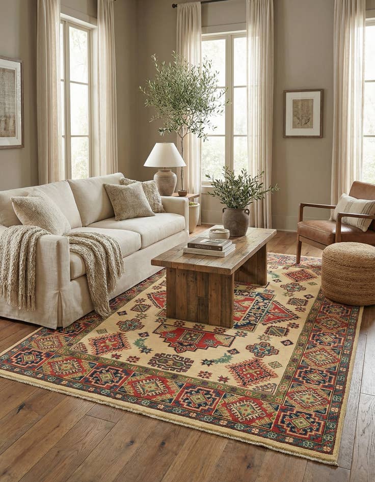 Detail image of 5' 6 x 7' 7  Hand Knotted Kazak Rug