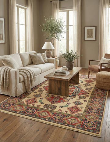 5' 6 x 7' 7 Hand Knotted Kazak Rug