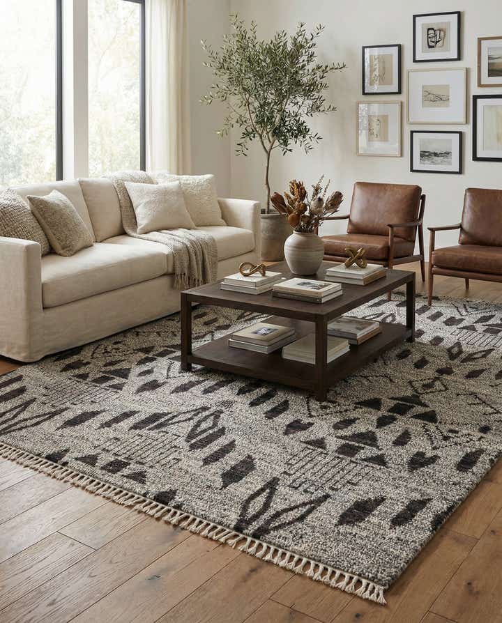 8' 2 x 10' 3 Hand Knotted Moroccan Wool Rug