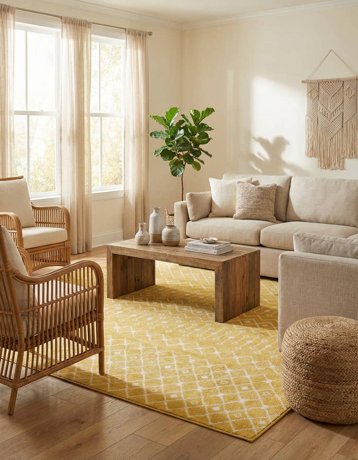 Detail image of 10' x 13' Moroccan Trellis Rug