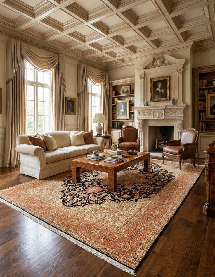 Detail image of 6' 8 x 10' 6 Tabriz Rug