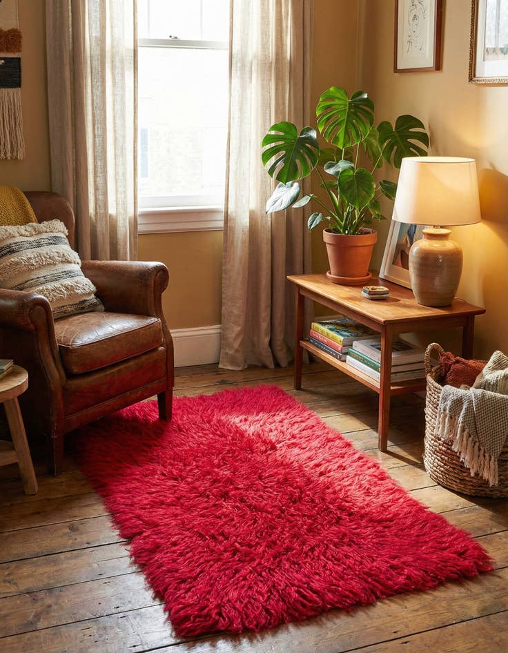 Detail image of 2' 1 x 3' 10  Hand Knotted Moroccan Wool Rug