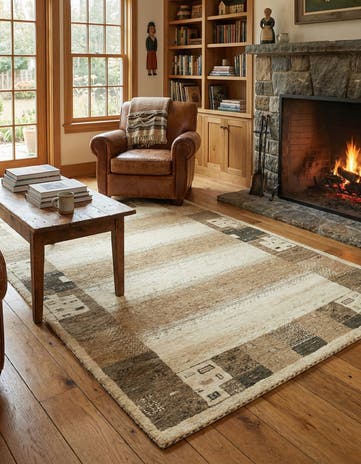4' x 6' Hand Knotted Kashkuli Gabbeh Wool Rug