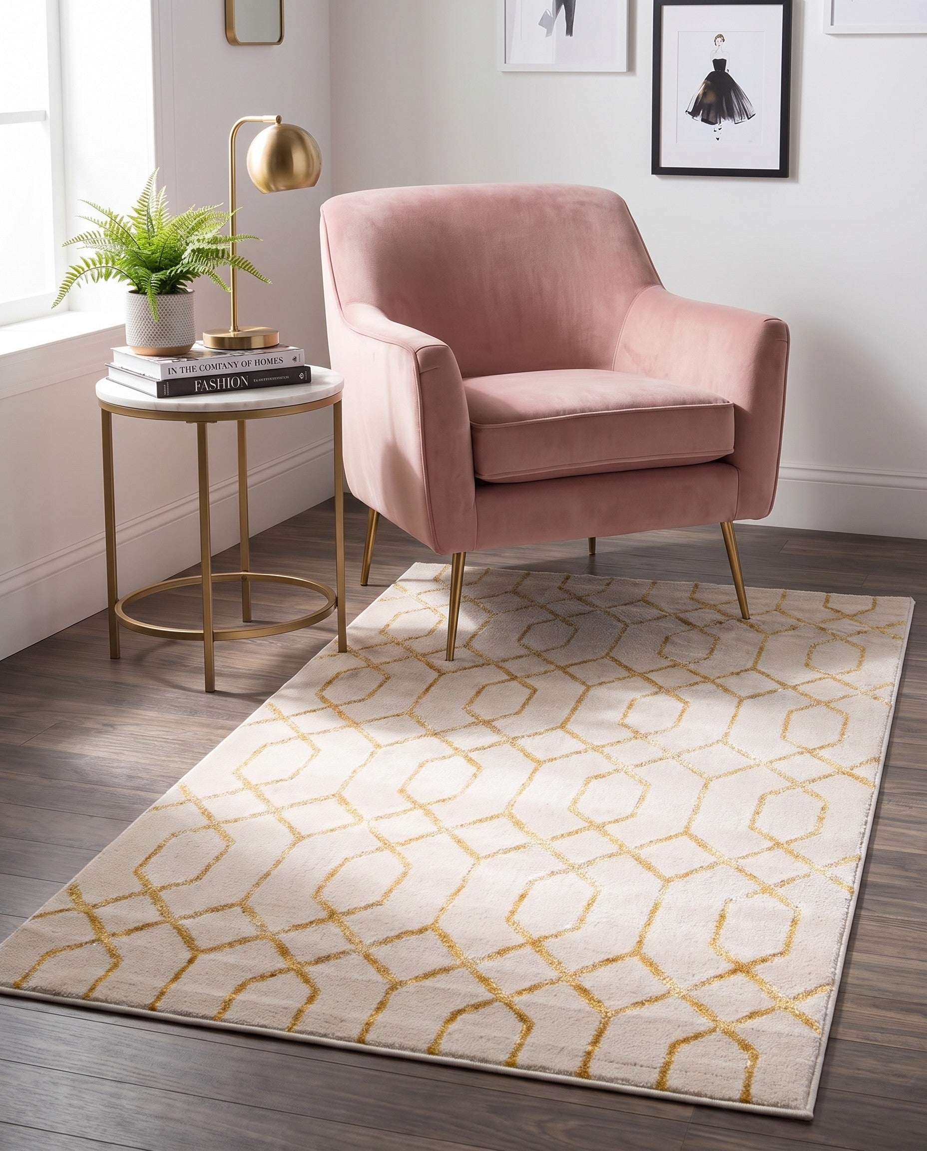 3' x 5' 3 Marilyn Monroe™ Glam Trellis Rug