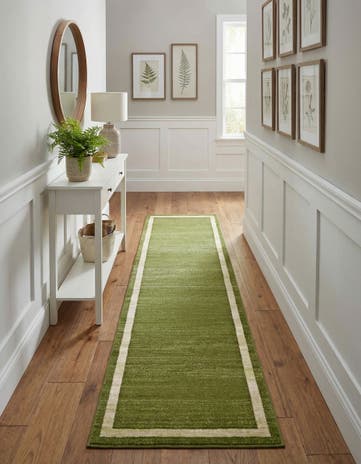 Green Angelica Runner Rug