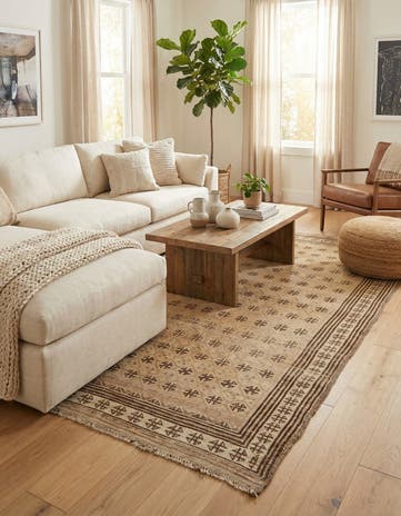 4' 8 x 9' 8 Hand Knotted Moroccan Wool Runner Rug