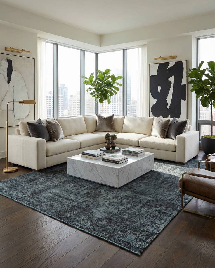 Detail image of 8' 6 x 12' 7 Hand Knotted Ultra Vintage Persian Wool Rug