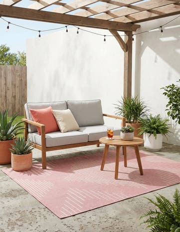 5' 3 x 8' Easy-Clean Modern Indoor / Outdoor Rug