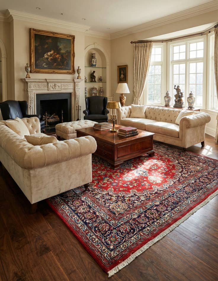 Detail image of 7' 11 x 11' 3 Mashad Wool Rug