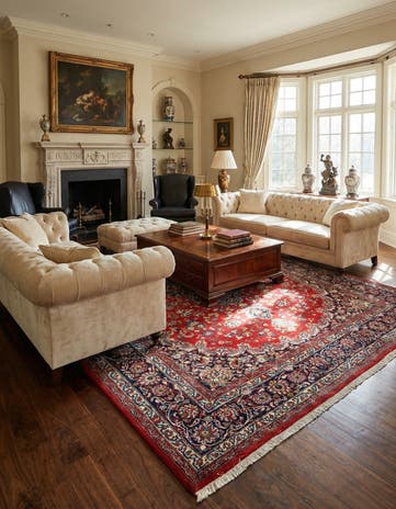 7' 11 x 11' 3 Mashad Wool Rug