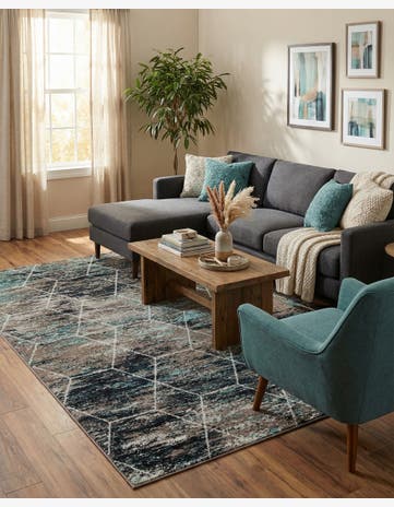 6' x 9' Trellis Frieze Rug