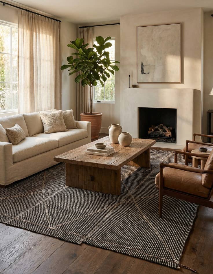 Detail image of 9' 7 x 14' 4  Hand Knotted Moroccan Wool Rug