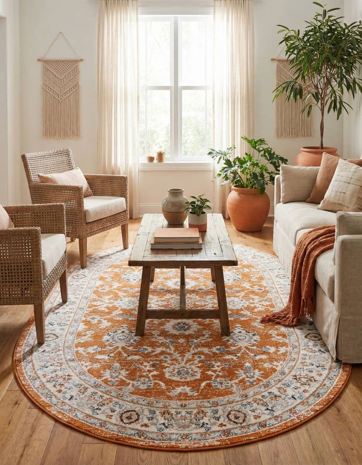 Detail image of  5' 3 x 8' Charlotte Oval Rug