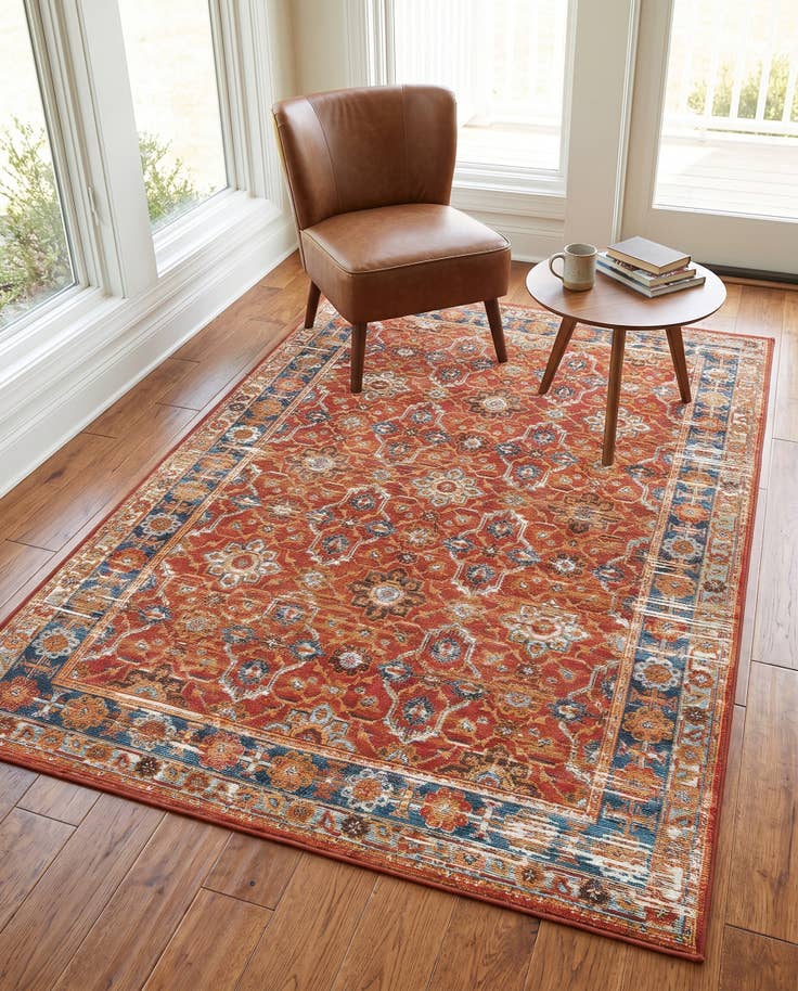 Detail image of 4' x 6' Easy-Clean Traditional Indoor / Outdoor Rug