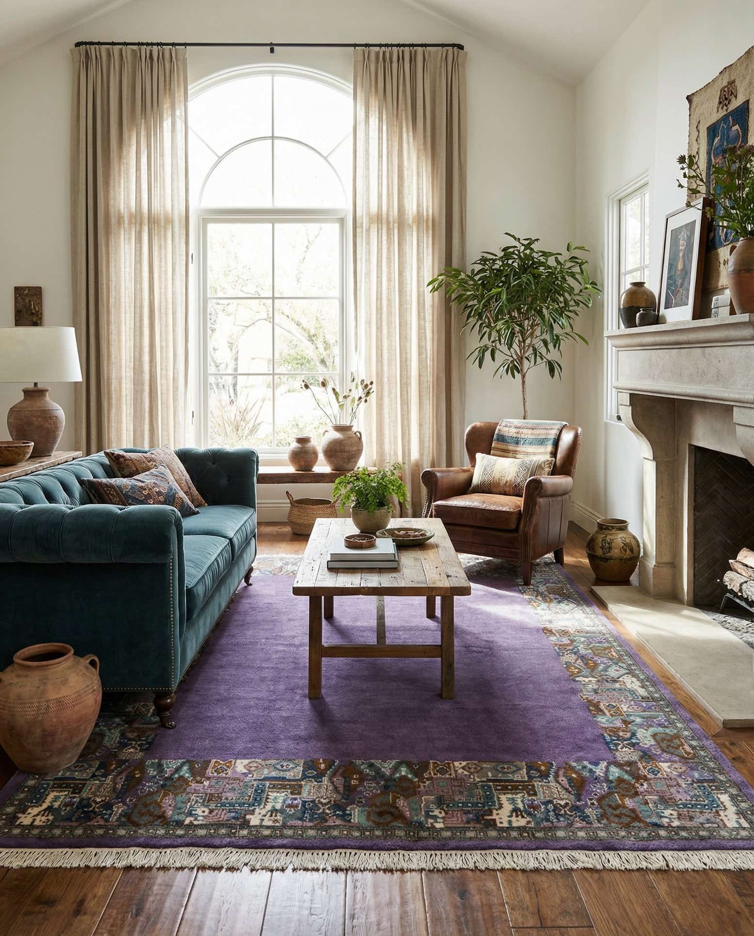 6' 8 x 8' 3 Hand Knotted Tibet Wool Rug