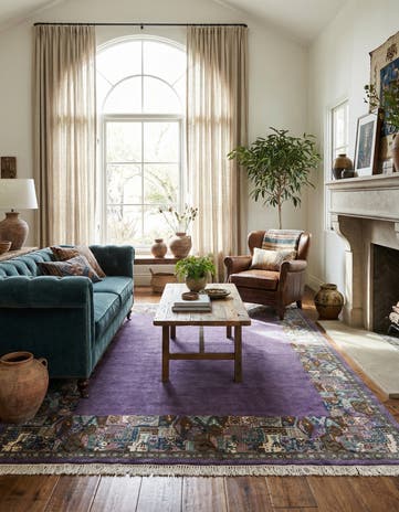 6' 8 x 8' 3 Hand Knotted Tibet Wool Rug
