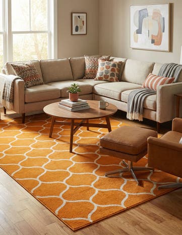 7' 10 x 11' Lattice Frieze Rug