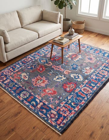 4' 10 x 6' Hand Knotted Darya Wool Rug