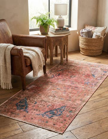 3' 5 x 7' 7 Hand Knotted Ultra Vintage Persian Wool Runner Rug